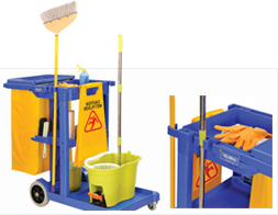 Janitor Cart With 25 Gallon Vinyl Bag