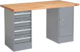 Global Premium Pedestal Workbenches
