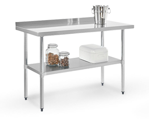 Bancs de travail en acier inoxydable - 2 à 2-3/4 pouce Backsplash
