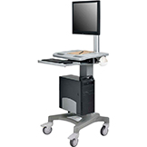 Global Industrial™ Mobile Sit-Stand Computer Workstation, Gray