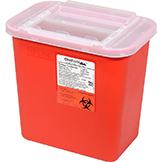 Oakridge Products 2 Gallon Sharps Container w/ Slide Lid, Red