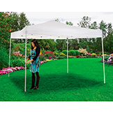 Global Industrial™ Portable Straight Leg Pop Up Canopy, 10'L x 10'W x 10'1H, White
