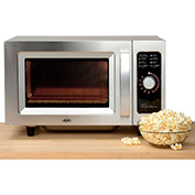 Nexel® Commercial Microwave Oven, 0.9 Cu. Ft., 1000 Watts, Dial Control, Stainless Steel