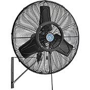 Continental Dynamics® 24 Wall Mounted Misting Fan, Outdoor Rated, Oscillating, 7435 CFM, 1/7 HP