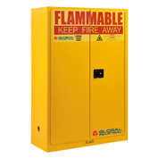 Global Industrial™ Flammable Cabinet, Manual Close Double Door, 45 Gallon, 43Wx18Dx65H