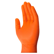 Mechanix Wear Powder-Free Industrial Grade Nitrile RDT Gloves, Orange 8 MIL, Large, 100 Gloves/Box