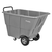 Global Industrial™ Standard Duty Plastic Tilt Truck, 1/2 Cu. Yd. Cap, 850 Lb Cap, Gray