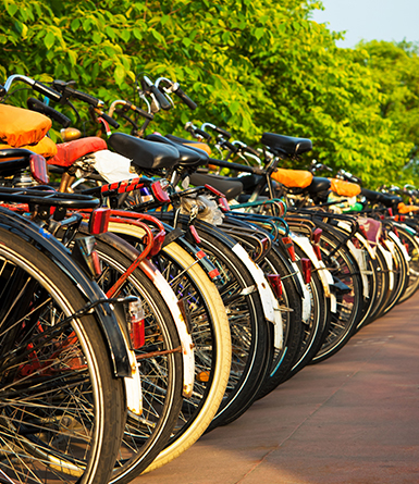 outdoor bicycle rack