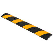 Global Industrial™ Portable Rubber Speed Bump, 72L, Black w/ Yellow Stripes