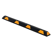 Global Industrial™ Rubber Parking Stop/Curb Block, 72L, Black w/ Yellow Stripes