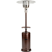 Hiland Patio Heater With Steel Table, 48000 BTU, Propane, Hammered Gold