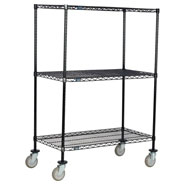 Black & Silver Epoxy Wire Shelf Truck